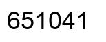 Number 651041 black image
