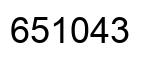 Number 651043 black image