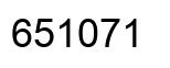 Number 651071 black image