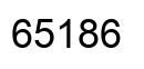 Number 65186 black image