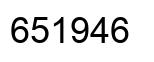 Number 651946 black image