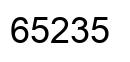 Number 65235 black image
