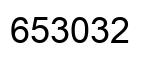 Number 653032 black image
