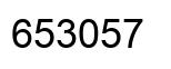 Number 653057 black image
