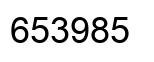 Number 653985 black image