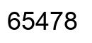 Number 65478 black image