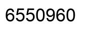 Number 6550960 black image