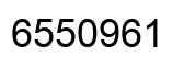 Number 6550961 black image