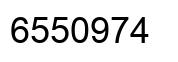 Number 6550974 black image