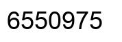 Number 6550975 black image
