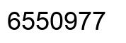 Number 6550977 black image