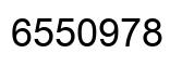 Number 6550978 black image