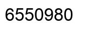 Number 6550980 black image