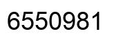 Number 6550981 black image