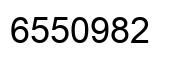 Number 6550982 black image