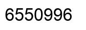 Number 6550996 black image