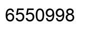 Number 6550998 black image