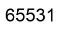 Number 65531 black image