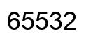 Number 65532 black image