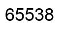 Number 65538 black image