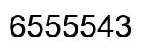 Number 6555543 black image