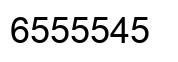 Number 6555545 black image