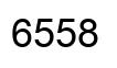Number 6558 black image