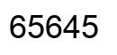 Number 65645 black image