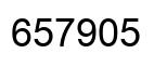 Number 657905 black image