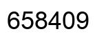 Number 658409 black image