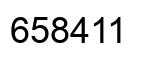 Number 658411 black image