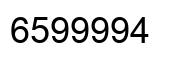 Número 6599994 imagen negro