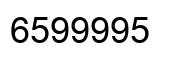 Número 6599995 imagen negro