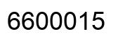 Number 6600015 black image