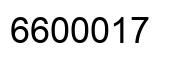 Number 6600017 black image