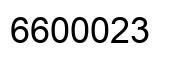 Number 6600023 black image