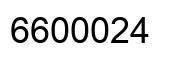 Number 6600024 black image