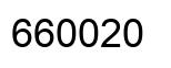 Number 660020 black image