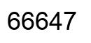 Number 66647 black image