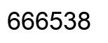Number 666538 black image