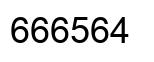 Number 666564 black image