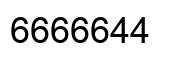 Number 6666644 black image