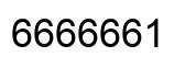Número 6666661 imagen negro
