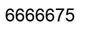 Número 6666675 imagen negro