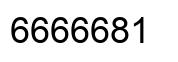 Number 6666681 black image