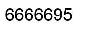 Number 6666695 black image