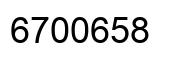 Number 6700658 black image