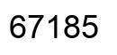 Number 67185 black image