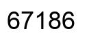 Number 67186 black image