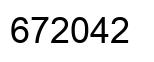 Number 672042 black image